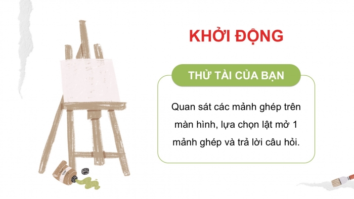 Giáo án điện tử Mĩ thuật 5 cánh diều Bài ôn tập: Cùng nhau ôn tập học kì 1