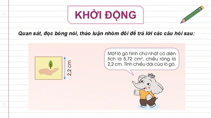 Giáo án điện tử Toán 5 cánh diều Bài 35: Chia một số thập phân cho một số thập phân