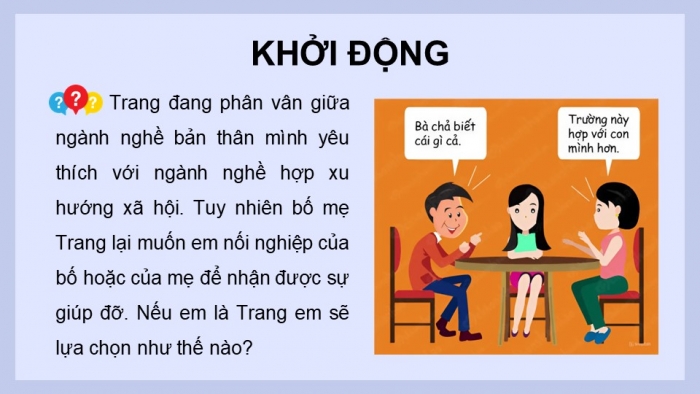 Giáo án điện tử Công nghệ 9 Định hướng nghề nghiệp Cánh diều Bài 5: Lựa chọn nghề nghiệp trong lĩnh vực kĩ thuật, công nghệ