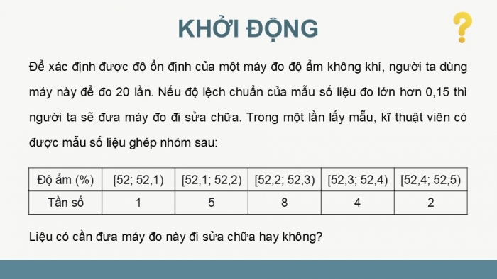 Giáo án điện tử Toán 12 kết nối Bài 10: Phương sai và độ lệch chuẩn