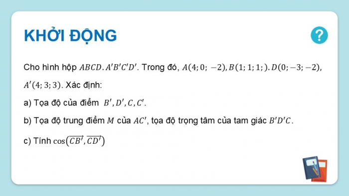 Giáo án điện tử Toán 12 chân trời Bài tập cuối chương II