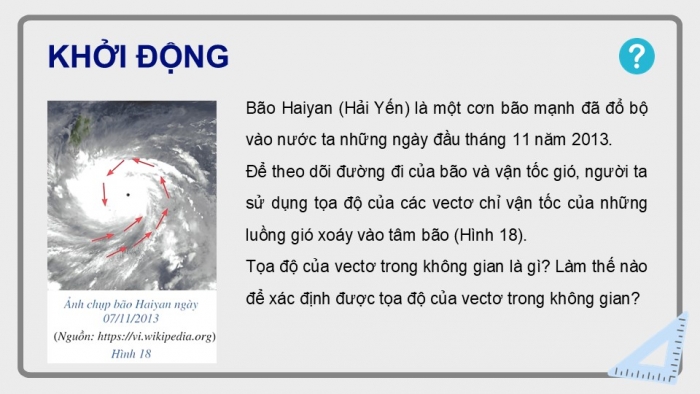 Giáo án điện tử Toán 12 cánh diều Bài 2: Tọa độ của vectơ