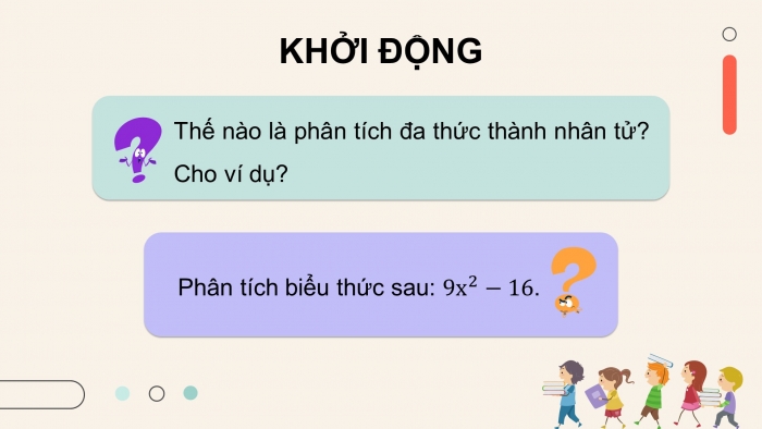 Giáo án PPT dạy thêm Toán 8 cánh diều Bài 4: Vận dụng hằng đẳng thức vào phân tích đa thức thành nhân tử