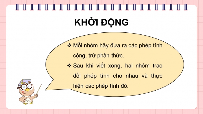 Giáo án PPT dạy thêm Toán 8 cánh diều Bài 2: Phép cộng, phép trừ phân thức đại số