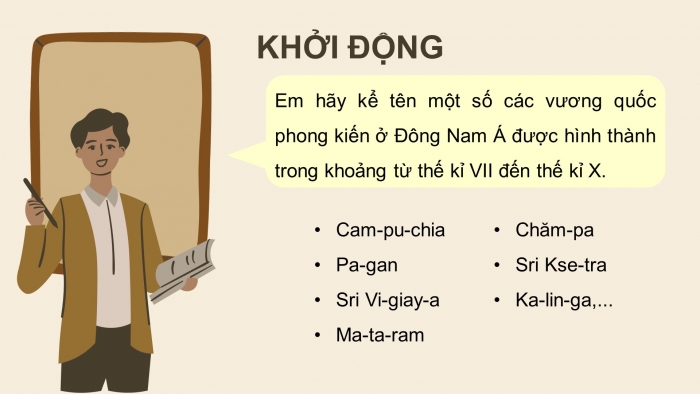 Giáo án điện tử lịch sử 7 chân trời bài 11: Khái quát về Đông Nam Á từ nửa sau thế kỉ X đến nửa đầu thế kỉ XVI