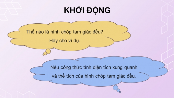 Giáo án PPT dạy thêm Toán 8 cánh diều Bài 1: Hình chóp tam giác đều