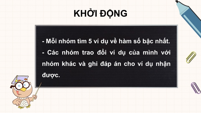 Giáo án PPT dạy thêm Toán 8 cánh diều Bài 3: Hàm số bậc nhất y = ax + b (a ≠ 0)