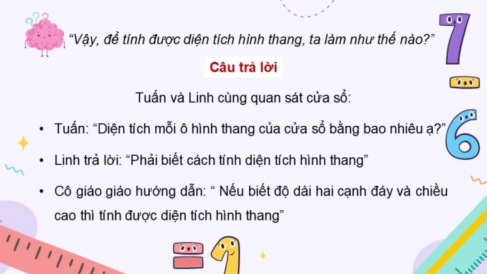 Giáo án điện tử Toán 5 chân trời Bài 46: Diện tích hình thang