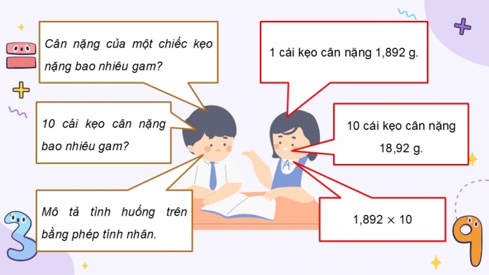 Giáo án điện tử Toán 5 cánh diều Bài 28: Nhân một số thập phân với 10, 100, 1000,...