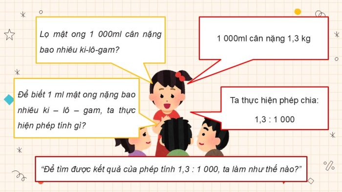 Giáo án điện tử Toán 5 cánh diều Bài 32: Chia một số thập phân cho 10, 100, 1000,...