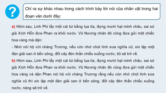 Giáo án điện tử Ngữ văn 9 cánh diều Bài 4: Cách dẫn trực tiếp và cách dẫn gián tiếp