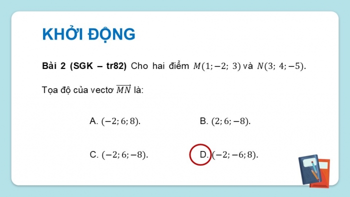 Giáo án điện tử Toán 12 cánh diều Bài tập cuối chương II