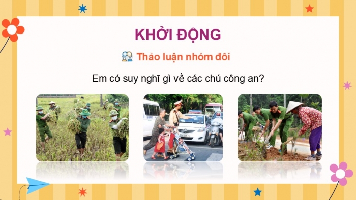 Giáo án PPT dạy thêm Tiếng Việt 5 cánh diều Bài 9: Chú công an, Kết từ (tiếp theo), Viết đoạn văn nêu ý kiến về một hiện tượng xã hội (Ôn tập)