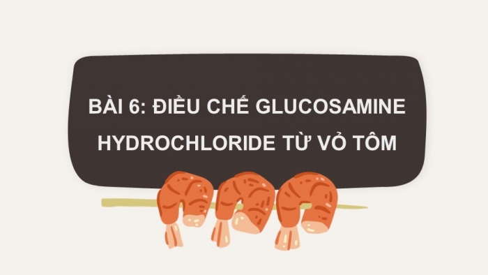 Giáo án điện tử chuyên đề Hoá học 11 chân trời Bài 6: Điều chế glucosamine hydrochloride từ vỏ tôm