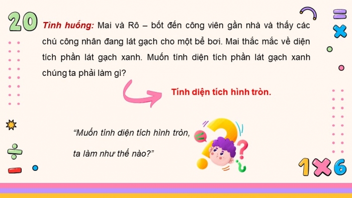 Giáo án điện tử Toán 5 kết nối Bài 27: Đường tròn. Chu vi và diện tích hình tròn (P2)