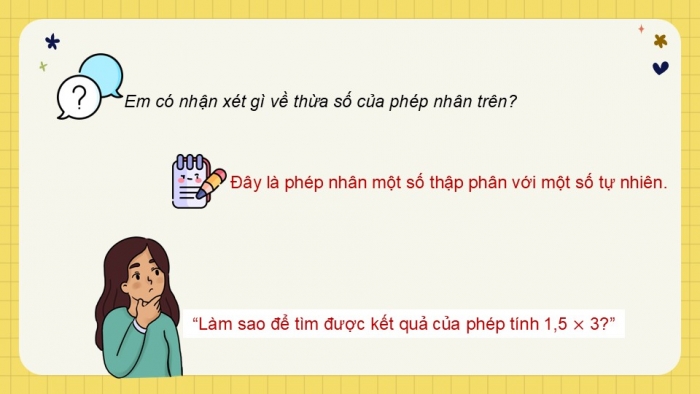 Giáo án điện tử Toán 5 chân trời Bài 31: Nhân một số thập phân với một số tự nhiên