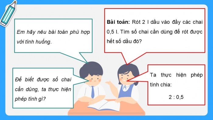 Giáo án điện tử Toán 5 chân trời Bài 39: Chia một số tự nhiên cho một số thập phân