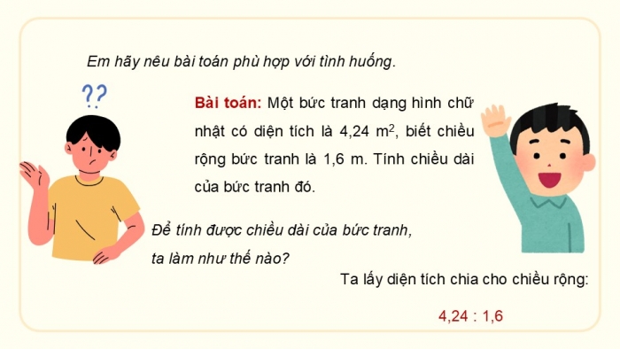 Giáo án điện tử Toán 5 chân trời Bài 40: Chia một số thập phân cho một số thập phân