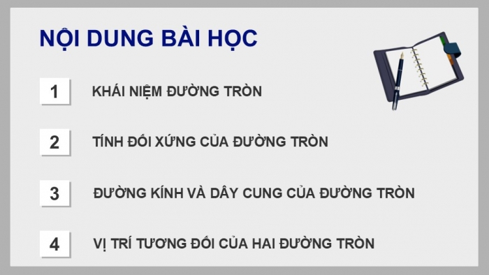 Giáo án điện tử Toán 9 chân trời Bài 1: Đường tròn