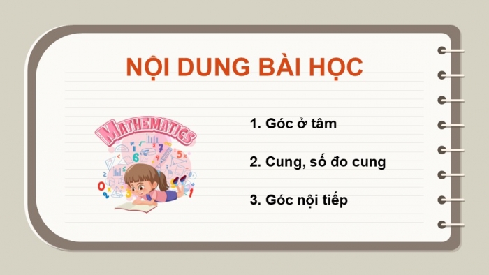 Giáo án điện tử Toán 9 chân trời Bài 3: Góc ở tâm, góc nội tiếp