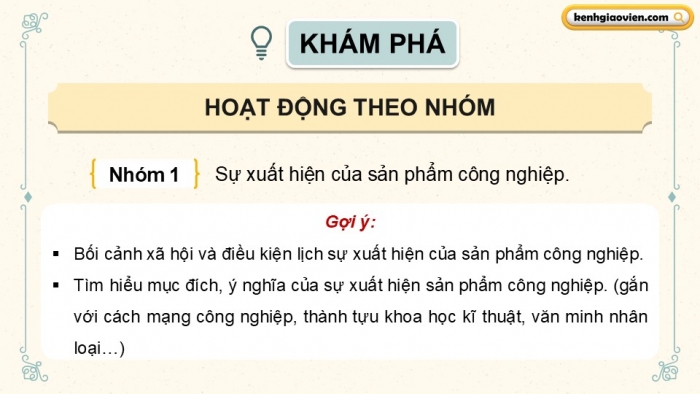 Giáo án điện tử Mĩ thuật 12 Thiết kế công nghiệp Kết nối Bài 1: Thiết kế sản phẩm tạo dáng công nghiệp