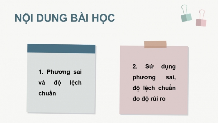 Giáo án điện tử Toán 12 kết nối Bài 10: Phương sai và độ lệch chuẩn