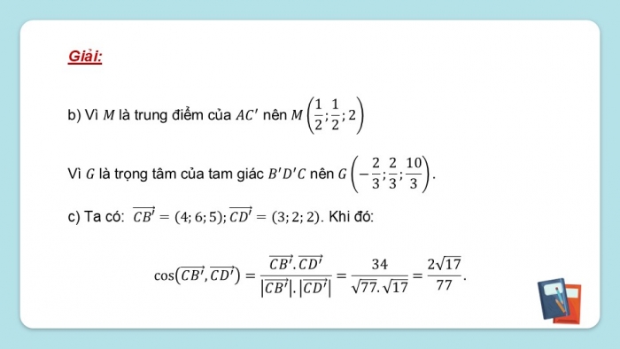 Giáo án điện tử Toán 12 chân trời Bài tập cuối chương II