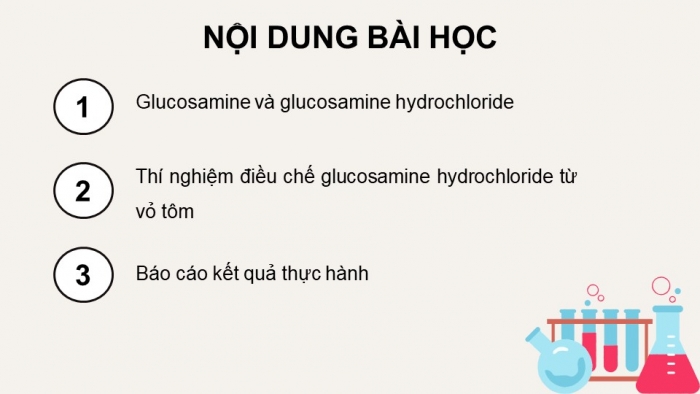 Giáo án điện tử chuyên đề Hoá học 11 chân trời Bài 6: Điều chế glucosamine hydrochloride từ vỏ tôm