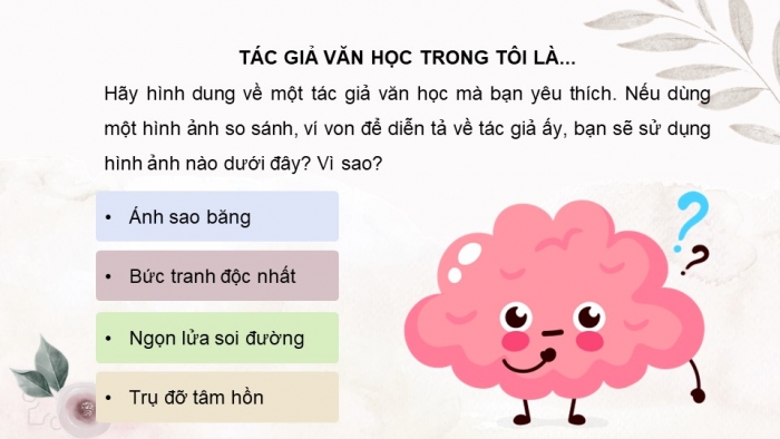 Giáo án điện tử chuyên đề Ngữ văn 11 cánh diều CĐ 3 Phần I: Sự nghiệp văn chương và phong cách nghệ thuật của tác giả văn học