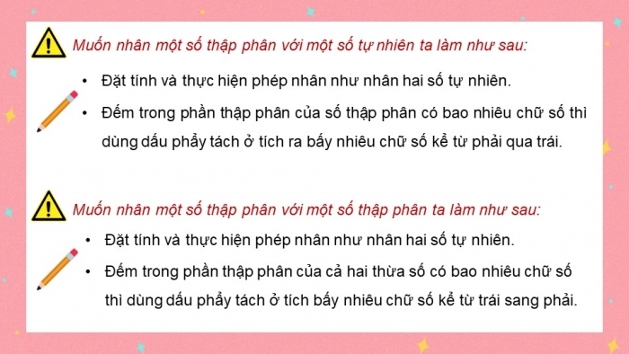 Giáo án điện tử Toán 5 kết nối Bài 21: Phép nhân số thập phân (P2)