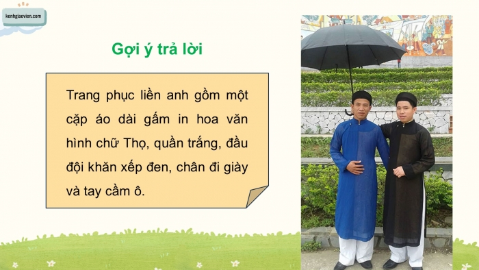 Giáo án điện tử Mĩ thuật 5 chân trời bản 2 Bài 6: Trang phục lễ hội