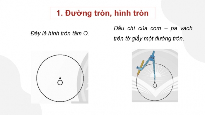 Giáo án điện tử Toán 5 chân trời Bài 47: Đường tròn, hình tròn