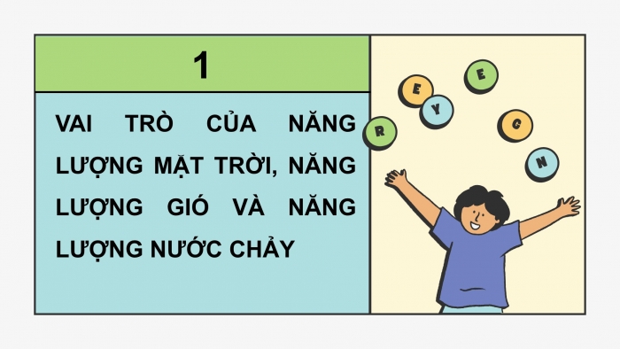 Giáo án điện tử Khoa học 5 cánh diều Bài 6: Năng lượng mặt trời, năng lượng gió và năng lượng nước chảy