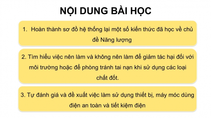 Giáo án điện tử Khoa học 5 cánh diều Bài Ôn tập chủ đề Năng lượng