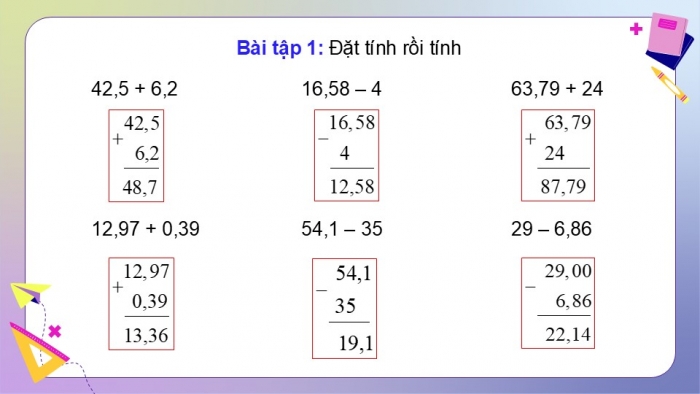 Giáo án điện tử Toán 5 cánh diều Bài 27: Luyện tập