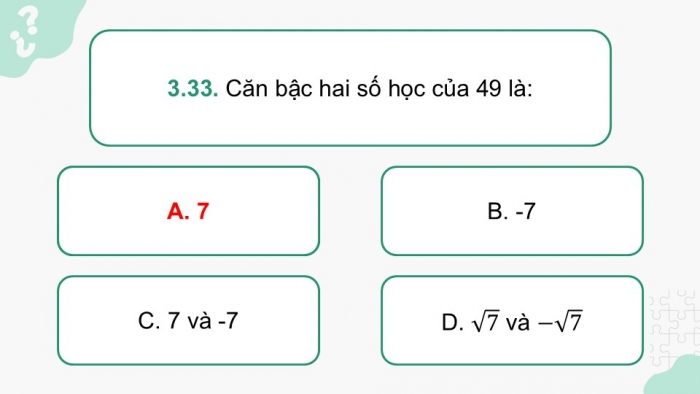 Giáo án điện tử Toán 9 kết nối Bài tập cuối chương III