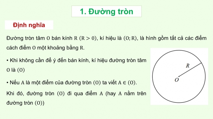 Giáo án điện tử Toán 9 kết nối Bài 13: Mở đầu về đường tròn