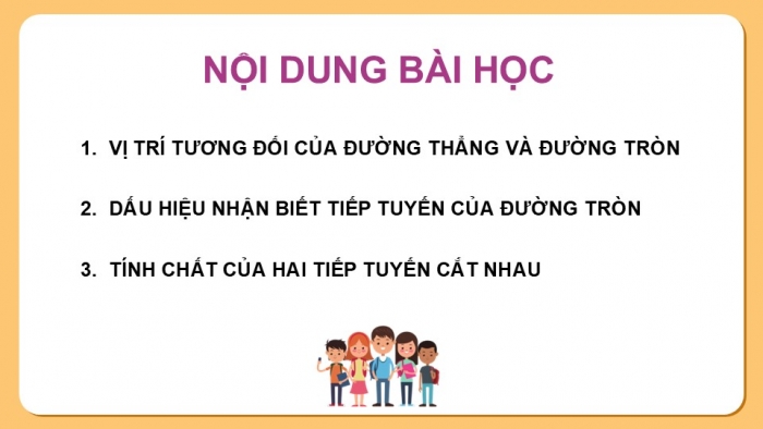 Giáo án điện tử Toán 9 chân trời Bài 2: Tiếp tuyến của đường tròn