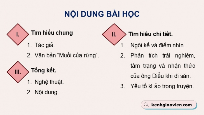 Giáo án điện tử Ngữ văn 12 kết nối Bài 4: Muối của rừng (Trích – Nguyễn Huy Thiệp)