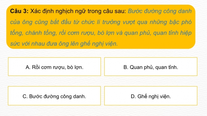 Giáo án điện tử Ngữ văn 12 cánh diều Bài 4: Biện pháp tu từ nghịch ngữ