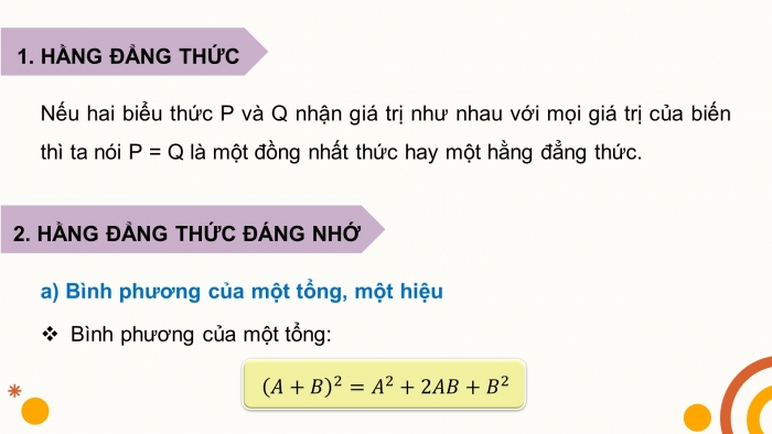 Giáo án PPT dạy thêm Toán 8 cánh diều Bài 3: Hằng đẳng thức đáng nhớ