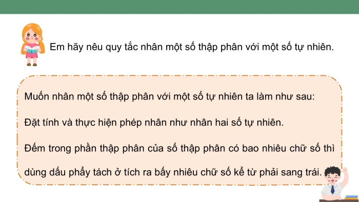 Giáo án PPT dạy thêm Toán 5 Kết nối bài 21: Phép nhân số thập phân