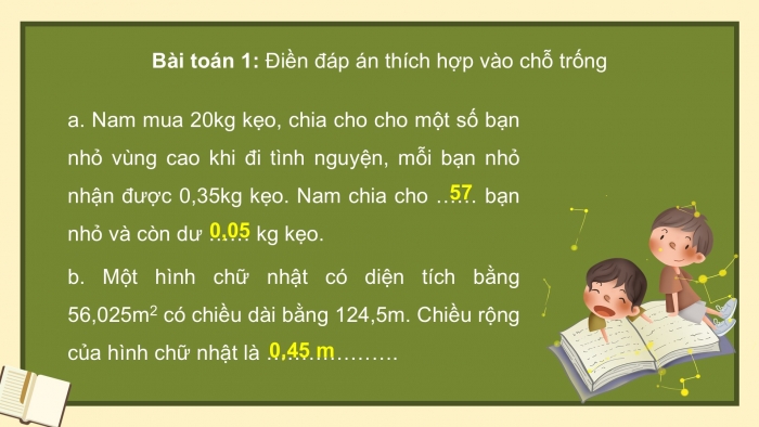 Giáo án PPT dạy thêm Toán 5 Cánh diều bài 36: Luyện tập