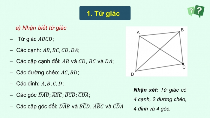 Giáo án PPT dạy thêm Toán 8 cánh diều Bài 2: Tứ giác