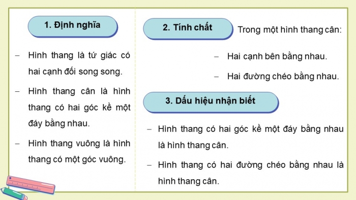 Giáo án PPT dạy thêm Toán 8 cánh diều Bài 3: Hình thang cân