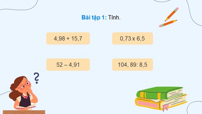 Giáo án điện tử Toán 5 kết nối Bài 24: Luyện tập chung