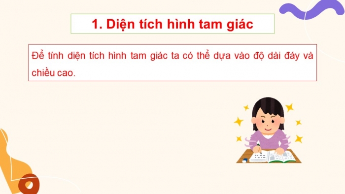 Giáo án điện tử Toán 5 kết nối Bài 25: Hình tam giác. Diện tích hình tam giác (P2)