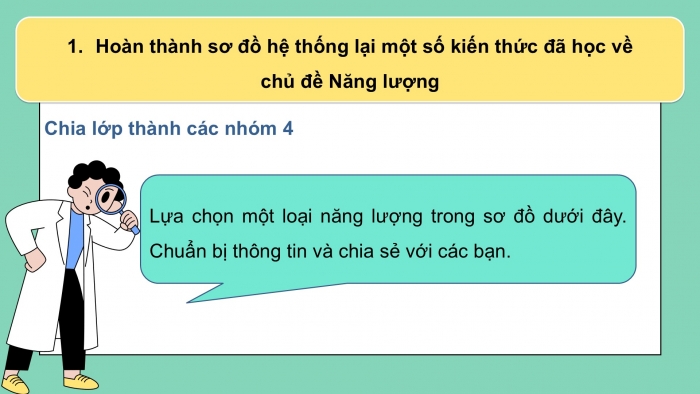 Giáo án điện tử Khoa học 5 cánh diều Bài Ôn tập chủ đề Năng lượng