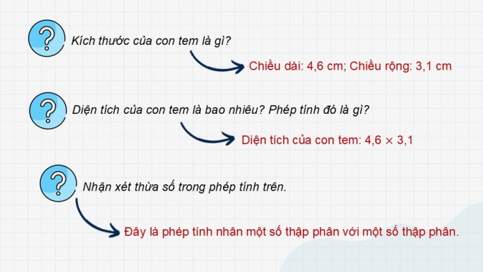 Giáo án điện tử Toán 5 cánh diều Bài 30: Nhân một số thập phân với một số thập phân