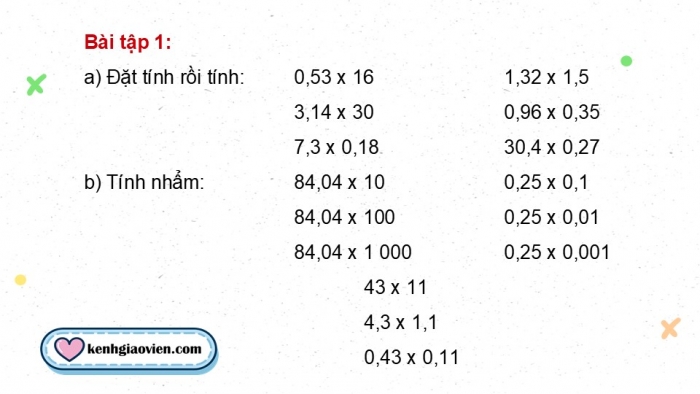 Giáo án điện tử Toán 5 cánh diều Bài 31: Luyện tập